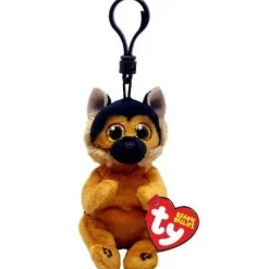 Owl & Goose Gifts Ty Beanie Bellies 4 Inch Ace the German Shepherd Plush Clip -| Plush Toys|Plush Clips