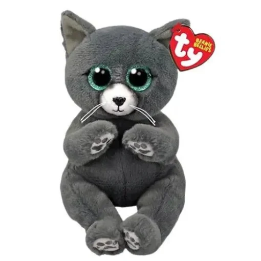 Owl & Goose Gifts Ty Beanie Bellies 8 Inch Binx the Gray Cat Plush Toy -| Plush Toys