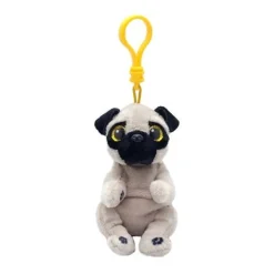 Owl & Goose Gifts Ty Beanie Bellies 4 Inch Izzy the Pug Plush Clip -| Plush Toys|Plush Clips