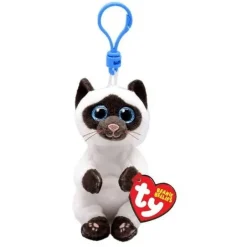 Owl & Goose Gifts Ty Beanie Bellies 4 Inch Miso the Siamese Cat Plush Clip -| Plush Toys|Plush Clips
