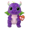 Owl & Goose Gifts Ty Beanie Boos 6 Inch Daphne the Purple Dragon Plush Toy -| Plush Toys