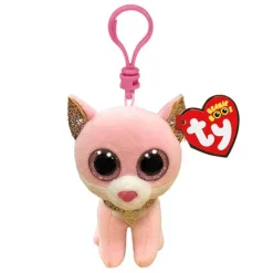 Owl & Goose Gifts Ty Beanie Boos 3 Inch Fiona the Pink Cat Plush Clip -| Plush Toys|Plush Clips