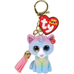 Owl & Goose Gifts Ty Mini Boos 2.5 Inch Heather the Cat Clip -| Plush Toys|Keychains