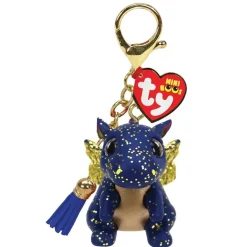 Owl & Goose Gifts Ty Mini Boos 2.5 Inch Saffire the Dragon Clip -| Plush Toys|Keychains