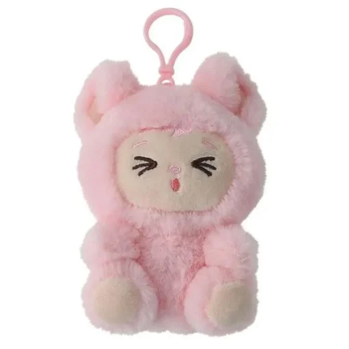 Yoonique Toys LaBabies 4.5 Inch ViVi Pink Plush Clip| Plush Toys|Plush Clips